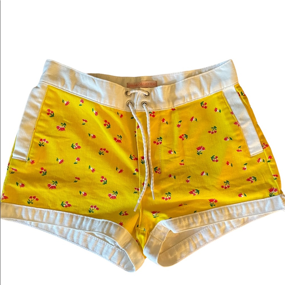 Urban Outfitters Yellow Floral Shorts
